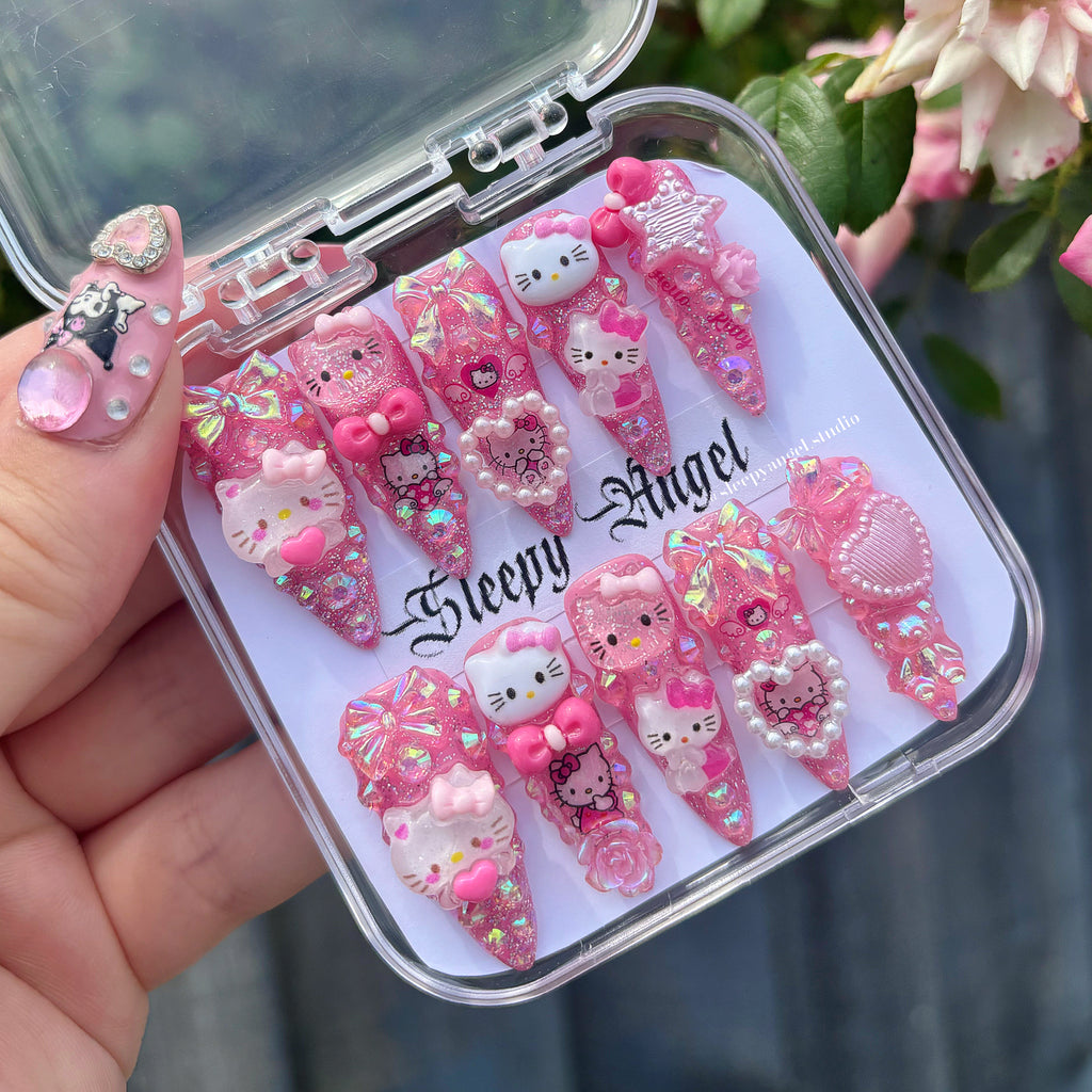 Kitty Crush Junk Press Ons