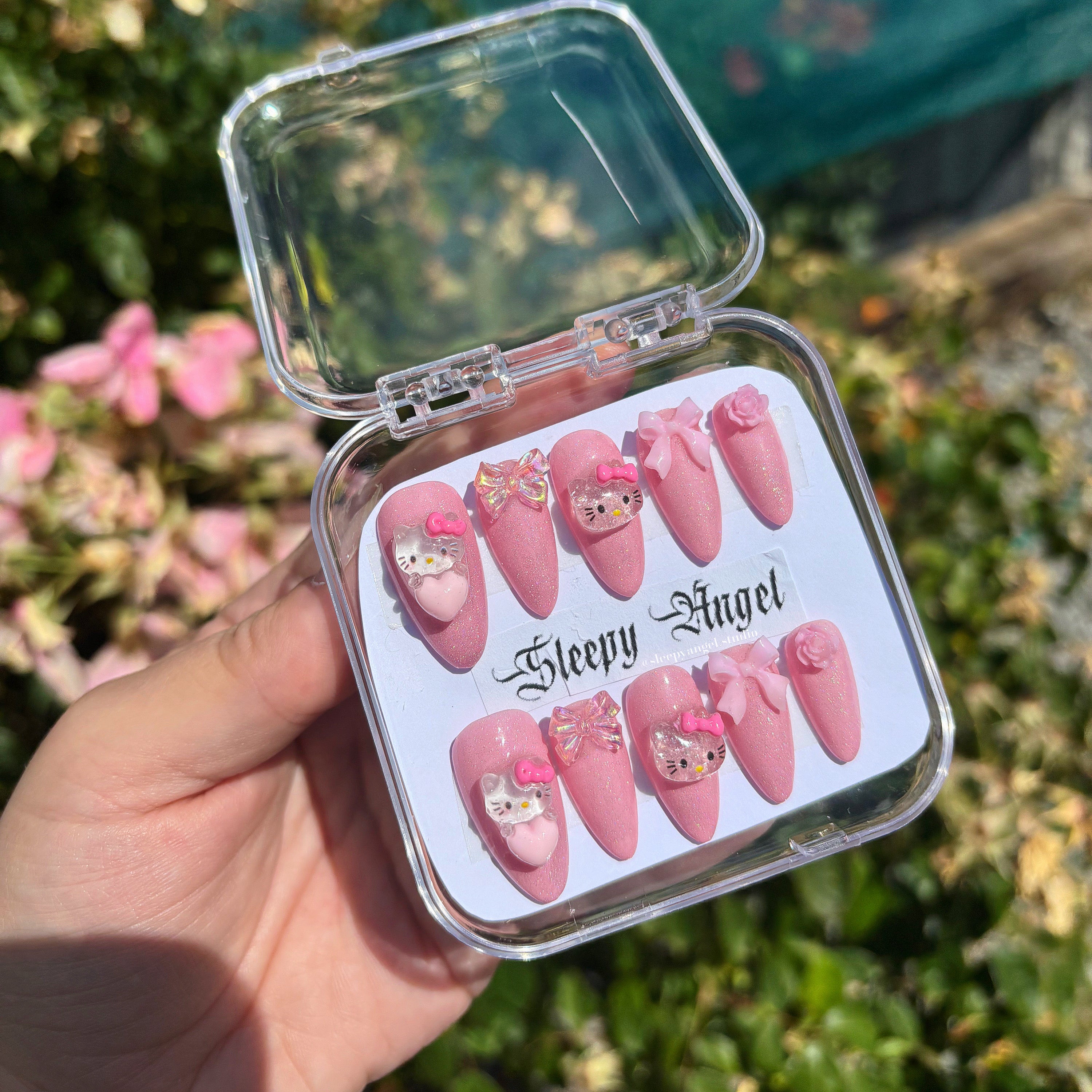 Blush Kitty Press Ons